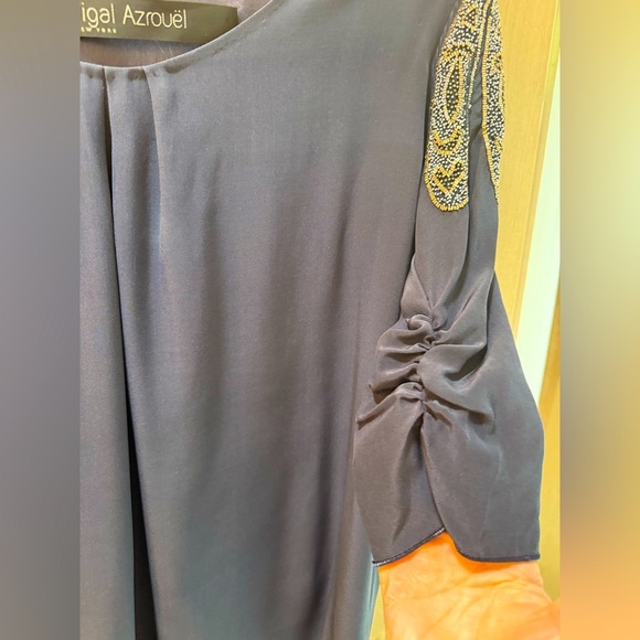 Yigal Azrouel Blue Embellished Relaxed Blouse - Picture 6 of 12